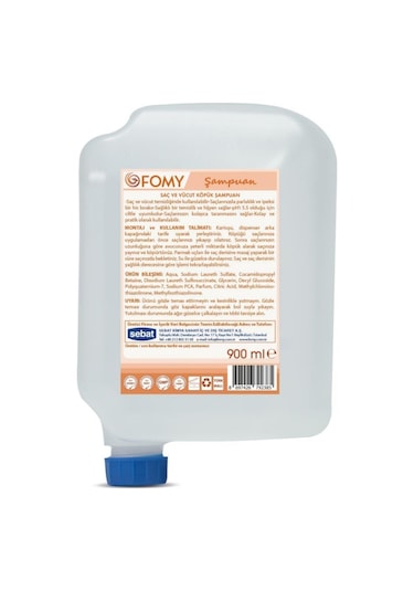 Fomy Saç Ve Vücut Köpük Şampuan 900 ML