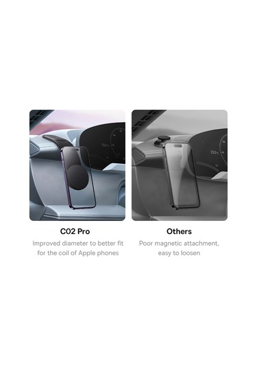 Youtek Araç Telefon Tutucu Manyetik, Çekmeceli Süngerli, Navigasyon İçin El İle Kolay Kurulum, Tüm Telefon Modelleri İçin, Düz Yüzeyler Uyumlu