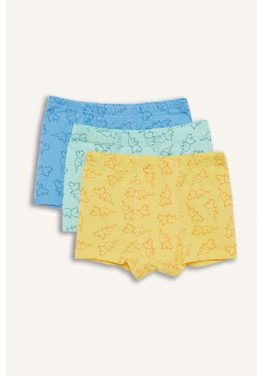 DeFacto Erkek Çocuk Desenli 3'lü Boxer E6877A825SPYL79