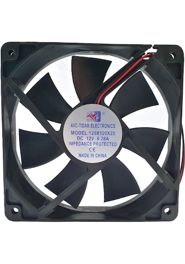 Dvr Pano, Rack Kabinet Fan Motoru 12v - W:120 X H:120 X D:25 Mm