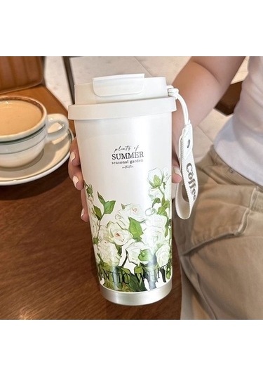 Paslanmaz Çelik Kahve Fincanı 500ml M1mo0s Yeşil