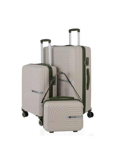 Mçs Polipropilen 3lü Valiz Seti Büyük & Kabin & Makyaj V374 S24sy1000081-set 11150 Kemik/haki Kemik - Haki