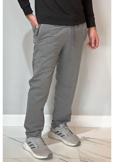 Paçası Düz Beli Lastikli 3 Cepli Erkek Eşofman Altı 4706 Antrasit Antrasit