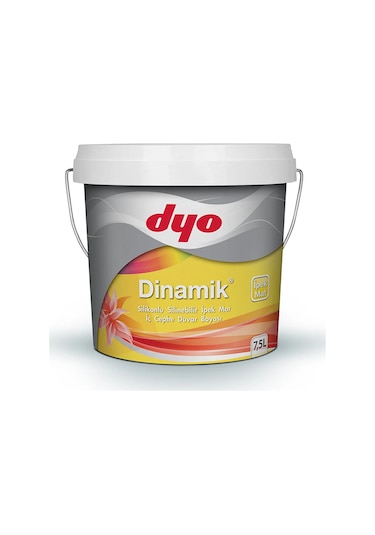 Dyo 1071 Tülden 7,5lt Dinamik İpekmat Silikonlu Silinebilir İç Cephe Duvar Boyası 7,5 L