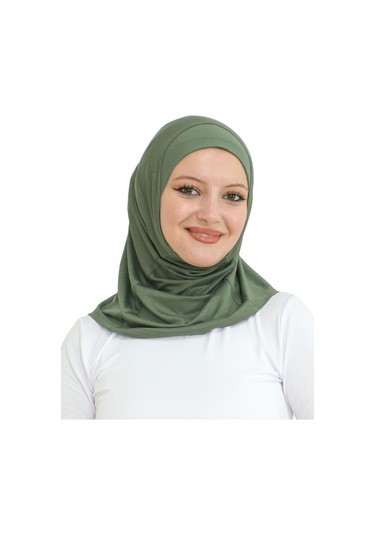 Spor Başörtüsü Kadın Hazır Giyim Türban Viskon Eşarp Şal - Haki Haki
