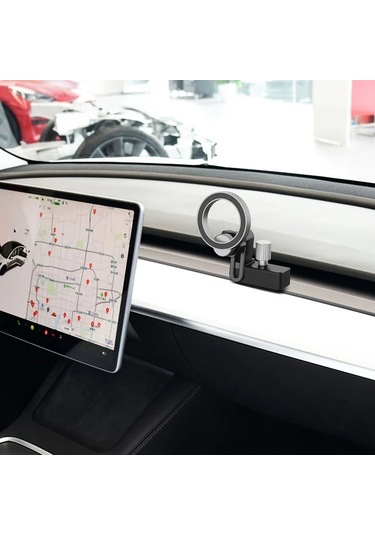 Hightower Tesla Model 3/y Manyetik Telefon Tutucu Siyah - Güçlü Mıknatıs, Kolay Kurulum, Güvenli Bağlantı