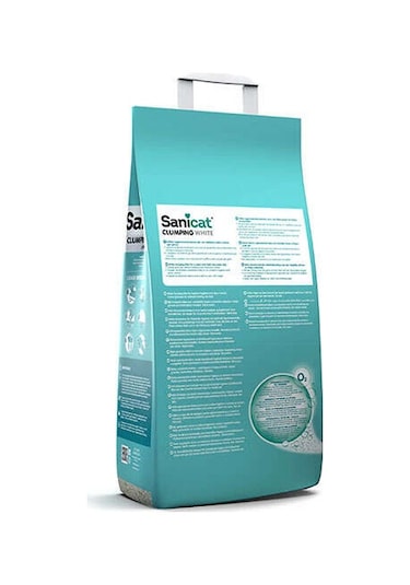 Sanicat Clumping White Cotton Fresh Oksijen Kontrol Emici Bentonit Kedi Kumu 20 L