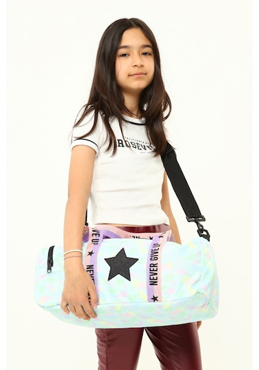 Icone Kız Çocuk Yıldız Baskılı Spor Çantası Çok Renkli