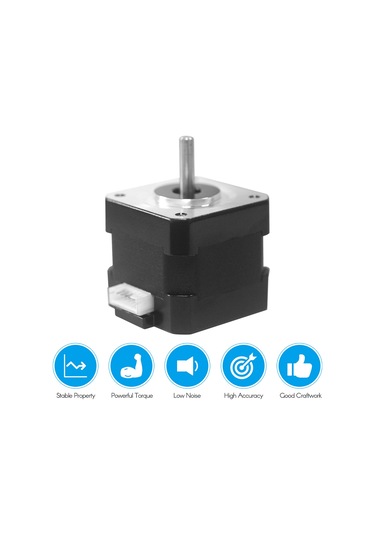 Yaleker Aibecy 42x42x40mm Metal 3d Yazıcı Adım Motoru - 1.8 Derece Açı, 0.4n.m Tork, 1.0a Akım, 5mm D-şekil Mil