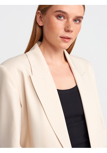 Dilvin 60759 Blazer Ceket-bej Bej