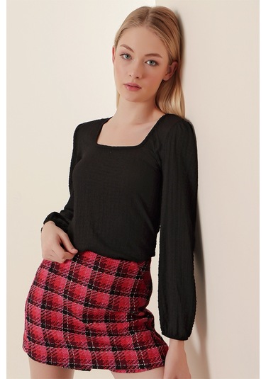 Bigdart 0442 Uzun Kollu Bluz - Siyah 001