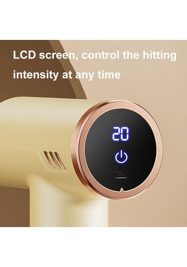 Sones Lcd Değişken Frekanslı Sessiz Fasya Tabancası Yüksek Frekanslı Titreşimli Kas Gevşeme Masaj Aleti Haki