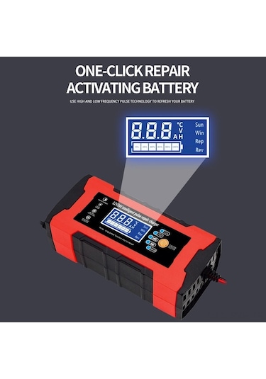 Novahub 12v/24v Akıllı Şarj Cihazı - 180w Agm Pil Onarımı İçin Otomobil Ve Motosiklet Bataryaları