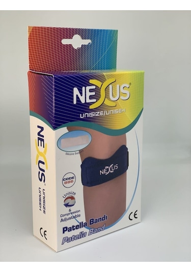 Nexus Variteks Nexus 886 Patella Bandı Silikon Destekli Pedli Tendon Bandı Cırtlı 1 Adet Standart
