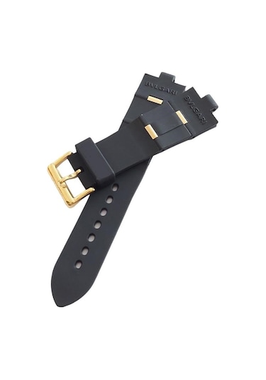 Bvlgari Uyumlu 22mm Sarı Tokalı Silikon Saat Kordonu