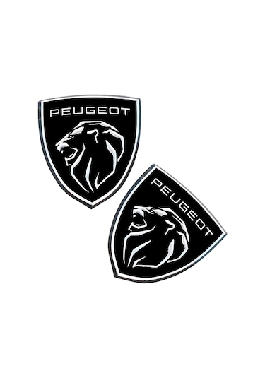 Peugeot Logo Arma 3d Metalize Sticker Alüminyum 2 Adet 8cm X 7cm