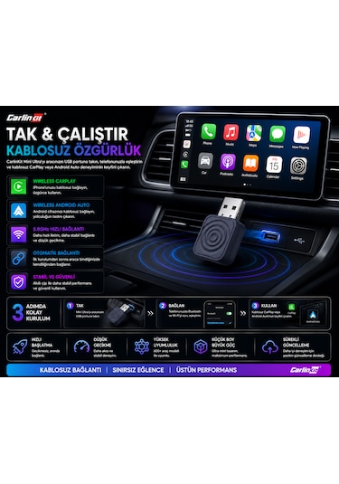 Mini Ultra 5 Kablosuz Carplay & Android Auto Adaptörü Diğer