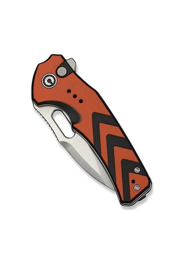 Civivi Vexron Milled Orange & Black G10 Handle Satin Finished 14c28n Blade Kamp Çakı Turuncu