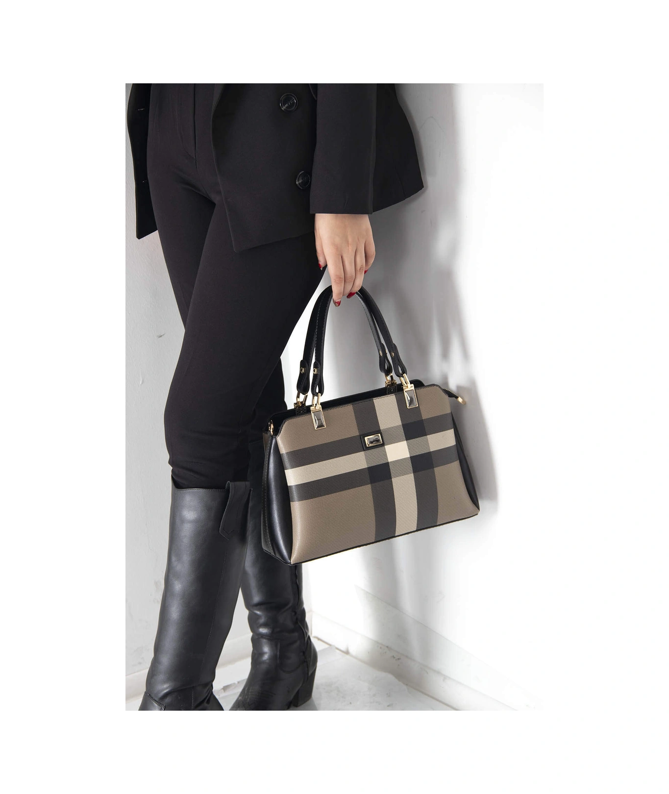 Silver Polo Kadın El Ve Çapraz Çanta 972 Kahverengi - Siyah