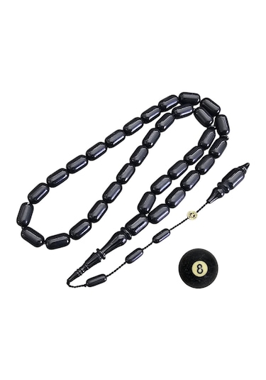 Mehmet Erbabacan Usta 08 Nolu Siyah Bilardo Topu Tesbih Lt1478 Siyah