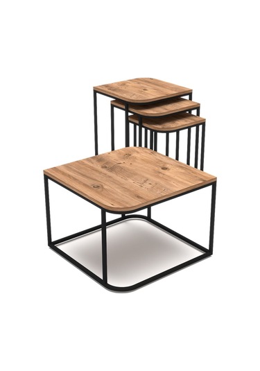 Orta Sehpa Ve Zigon Sehpa Damla Atlantik Çam Atlantik Çam