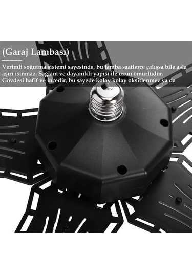 Ledx Ayarlanabilir Açılı 5 Kanatlı 148 Smd Ledli Galaxy Projektör Işığı 60w 6600 Lumen E27 32cm Çap