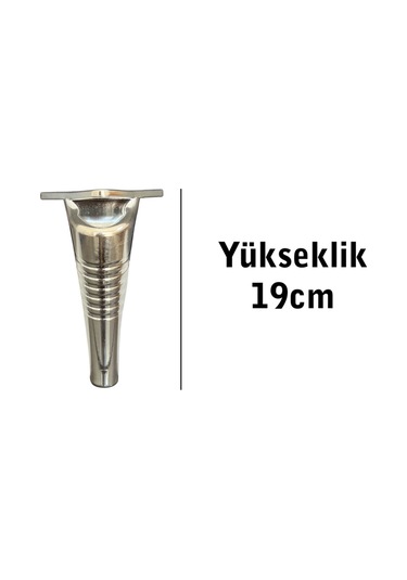 Homdep Kanepe Koltuk Tv Ünitesi Konsol Yükseltme Çizgili Model Plastik Ayak 19 Cm Krom Renk 6 Adet Krom