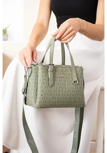 Just Polo Kadın Günlük Kullanıma Uygun Ayarlanabilir Askılı Şık El Ve Omuz Çantası Shoulder Bag Yeşil