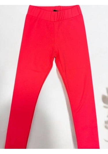 Kız Çocuk Mikro Şardonlu Esnek Tayt-15029 Neon Pembe