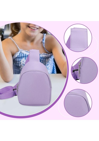 Suntek Çocuklar Için Çapraz Askılı Çanta Sevimli Hediye Mor