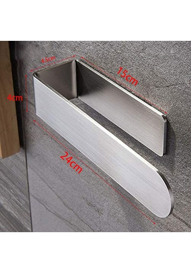 Honmex 304 Çelik Banyo Havluluk - Delme Yok Kurulum, 21cm Kısa Model, Gümüş Mat, Hassas Dokuma, Sağlıklı Depolama Diğer