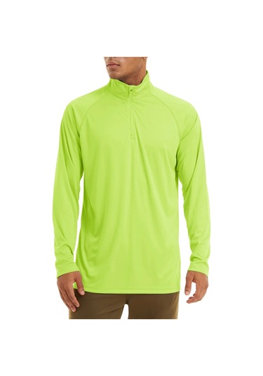 Tacvasen Erkek Anti-uv Güneş Korumalı Uzun Kollu Zip T-shirt Yaz Golf Egzersiz Özbekistanaltınerkek Altın