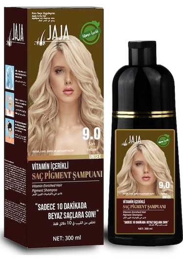 Jaja Vitamin İçerikli Saç Pigment Şampuanı Unisex 300 Ml 9.0 Sarı Tüm Saçlar