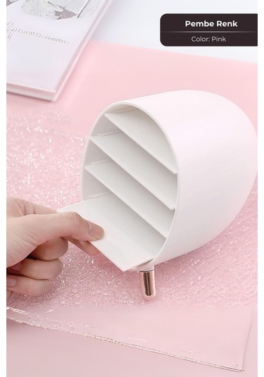 Makeup Organizer, Ruj, Rimel, Oje Düzenleyici, Makyaj Organizeri Mini, 14 X 14 Cm, Pembe Çok Renkli