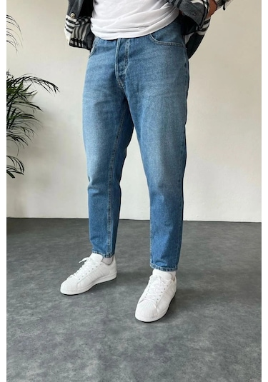 Mavi Boyfriend Pantolon-Erkek Mavi