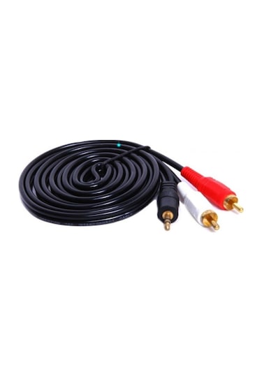 Platoon 5 Metre 3.5 Mm Stereo To 2 Rca Kablo Aux 5+1 Ses Sistemi