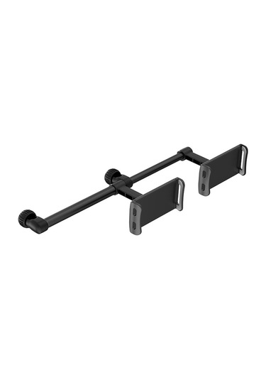 Cbtx Chz09 Çift Klipsli Araba Kafalık Montaj Telefon Tutucu 360 Derece Dönen Teleskopik Araba Koltuğu Tablet Standı Beşik Siyah