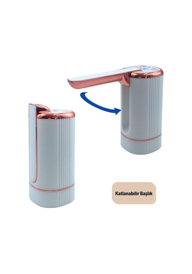 Zaman Ayarlı Katlanır Musluk 1200 Ma Bataryalı Usb İle Şarj Olabilen Elektronik Damacana Su Pompası Ak27yt0027