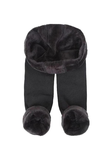 Momslab Kadın Siyah Termal Peluş Tayt 9020Karışık L/Xl Siyah
