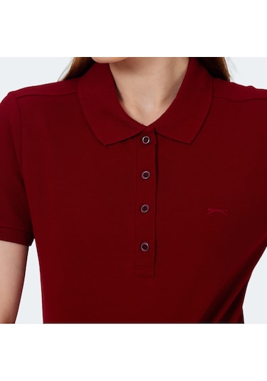 Slazenger VERA I Kadın Polo Yaka Bordo Tişört