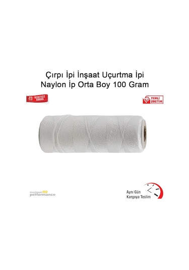 Çırpı Ipi Inşaat Uçurtma Ipi Naylon Ip Orta Boy 100 Gram N11.237