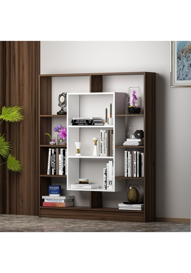 Venüs Kitaplık - Ceviz Parlak Beyaz