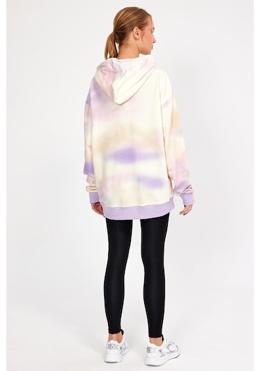 Alexandergardı Batik Desenli Kapüşonlu Oversize Sweatshirt Un-757a07 001