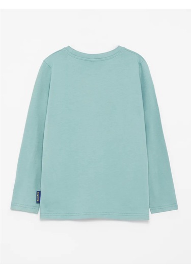 Bossa Nova Oversize Spor Baskılı Erkek Çocuk Uzun Kollu Tişört 36525464 Açık Mavi