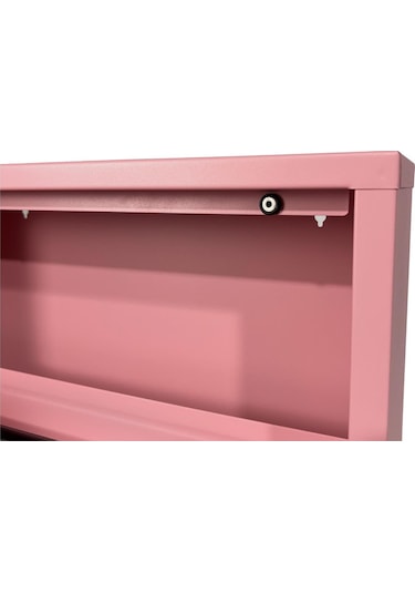 Gowoll 2 Raflı Metal Ayakkabılık Pembe Ayakkabı Rafı Metal Ayakkabı Dolabı