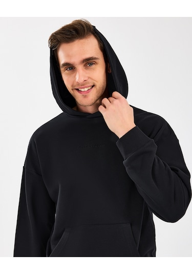Skechers M Essential Hoodie Sweatshirt Erkek Siyah Sweatshirt S242110-001 Siyah