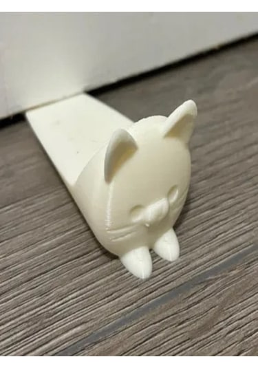 Kedi Kapı Stoper 2'li Set Şirin, Güvenilir Ve İşlevsel Kapı Tutucu Siyah-beyaz