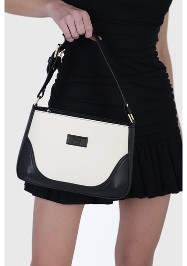 Housebags Siyah Ayarlanabilir Omuz Askılı Vintage Bag Kanvas Siyah