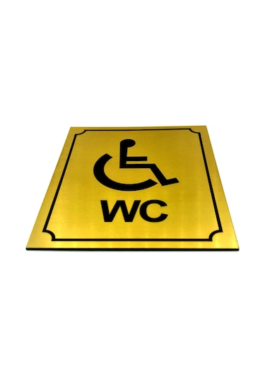 Wc Tuvalet Tabelası Engelli, Yönlendirme Levhası 10 Cm X 12 Cm