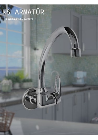Duvardan Tekli Lavabo Bataryası Krom